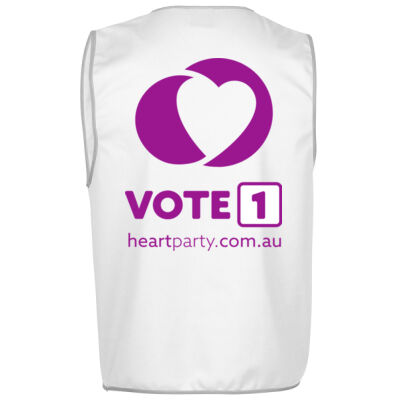 Vest - white with pink printing Thumbnail